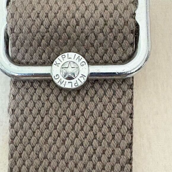 Kipling Angela Metallic Pewter Crossbody Handbag Adjustable Strap - Picture 9 of 10
